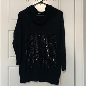 Women’s turtle neck sequin sweater dress